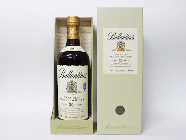 古酒 バランタイン Ballantines 30年 赤キャップ グリーンボトル