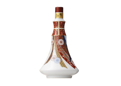 サントリーウイスキー 響２１年 有田焼 色絵菊熨斗文扇形瓶