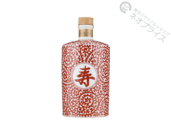 白州12年 有田焼 赤絵蛸唐草「寿」文筒形瓶 サントリー スペシャルボトルコレクション ピュアモルト